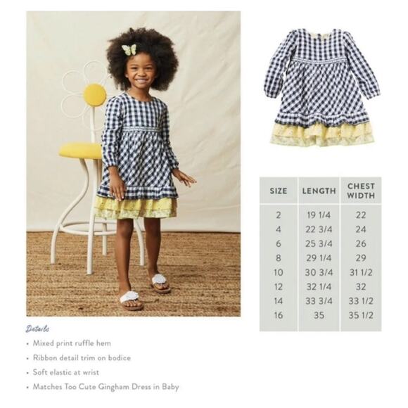 Matilda Jane Enchanted Garden Gingham and Giggles Textured Dress Size 14 - Picture 4 of 15